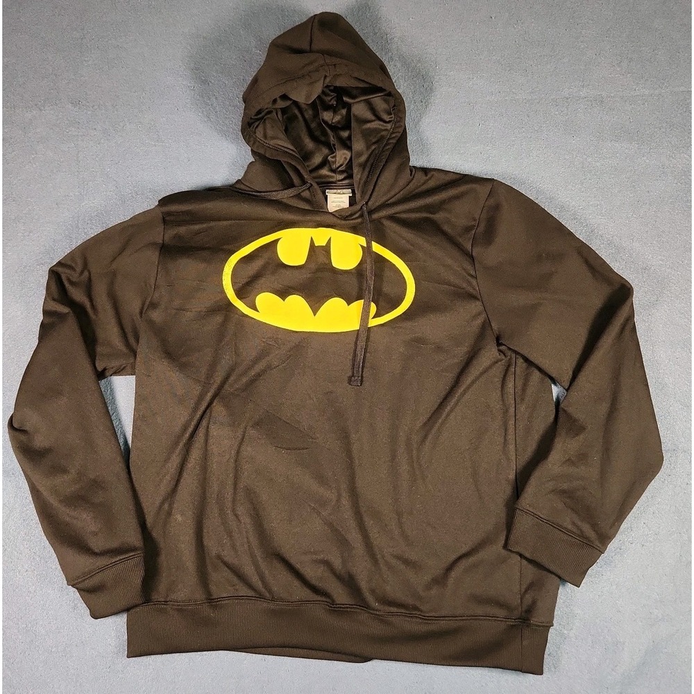 Batman Hoodie Black Size XL, Screen Large Printed Batman Logo Front Of Hoodie